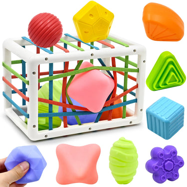 ShapeQuest | Siente y descubre - Polvo de formas sensoriales con bolas de textura suave